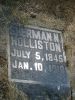 Headstone for Sherman N Holliston
(courtesy Lloyd Asmore)